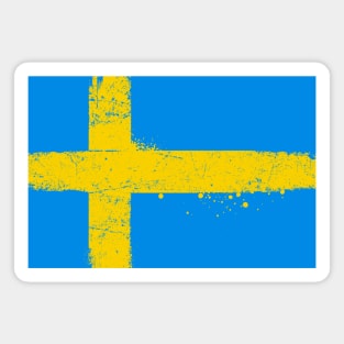 Distressed Swedish Flag Magnet